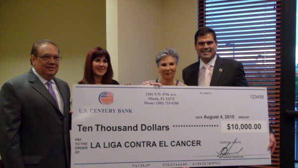 U.S. Century Cank supports The League Against Cancer (La Liga Contra el Cancer) U.S. Century Cank supports The League Against Cancer (La Liga Contra el Cancer)