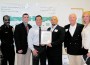 (left to right) Homestead Police Chief Al Rolle, Councilman Stephen Shelley, City of Homestead Mayor Steven Bateman, New Hope C.O.R.P.S. Executive Director Stephen Alvarez, Patrick P. Lee Foundation Founder Patrick P. Lee, and Patrick P. Lee Foundation Member of the Board of Directors Cynthia R. Lee.