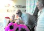 Amanda Arteaga, 14, was surprised with popcorn and a giant pink stuffed dog by DJ Laz and Pitbull.
