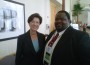 Opa-locka Mayor Joseph L. Kelley with Democratic Gubernatorial Candidate Alex Sink at the League of Cities 84th Annual Educational Conference and Business Meeting on August 19-21, 2010, in Hollywood, Florida.