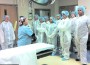 Irma Torres, RN, explains the surgical procedures, instruments and role of the OR nurse, as students visit an operating room.