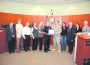 Commissioners Isaac Aelion and George “Bud” Scholl, Michael Mills, Katherine and Tracey Maas, Chief Fred Maas, Officers Albert Porro and Melissa Porro, Mayor Norman S. Edelcup, Commissioner Jeanette Gatto, Vice Mayor Lewis J. Thaler