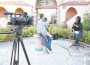 Commissioner Rose Tydus proudly boast about the City of Opa-locka to French filmmakers shooting a 30-minute documentary on the City.