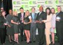 Among the 2011 Top 100 Minority Business Awards recipients pictured are (l-r): Joy Wallace, A Joy Wallace Catering; Wilhemena Black, University of Miami; Lori Medici, Perry Ellis; Abe Ng, Sushi Maki; Magda Lopez, Lopez & Partners LLC; Jorge Plasencia, Republica; John E. Brown III and Miyako Haag Acelor, Pepsom Group, and Cristy Leon-Rivero and Steve Kaczynski, Navarro Discount Pharmacy.