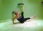 Elissa Barbach demonstrating stretching exercises.