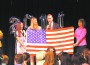 Pictured at the flag presentation are (l-r) Shayna Littman, Tia Diaz-Balart, U.S. Rep. Mario Diaz-Balart and Rosi Manrique.