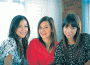 Sisters (l-r) Claudia, Lisa and Karina Cifuentes are soliciting