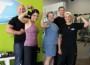 (From left to right) Scott Baumann, co-owner/trainer, Denise Rodriguez, Linda Dann, TJ Sabalka, trainer, and Elisa Seda, trainer.
