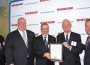 Pictured (l-r) are Coral Gables Mayor Jim Cason; Mark Trowbridge, president, Coral Gables Chamber of Commerce; Ron L. Kammer, partner, Hinshaw & Culbertson LLP; Don L. Mrozek, chair, Hinshaw & Culbertson LLP, and Drew Kern, chair, Coral Gables Chamber of Commerce.