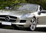 Mercedes SLK has a new wide front grille, a sweeping hood, relatively long doors and a short rear section.
