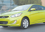 2012 Hyundai Accent has new styling with flowing lines, new bumpers, air intakes, grille, hood, fenders, headlights and taillights.