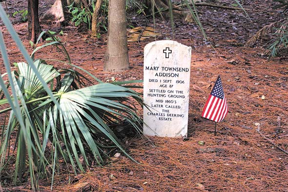 Historic Pinewood Cemetery lies next door to the Milledge Home