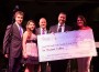 From Left to Right: J. Christian Miller, Gabriella Miller, James Miller, of James B. Miller P.A.(Sponsor ) present The Ronald McDonald House with a check for $10,000. Accepting the donation are, Mr. Mike Castillo, Board of Directors for Ronald McDonald House and Soraya Rivera-Moya, Executive Director