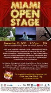 DANCE NOW!MIAMI-MIAMI OPEN STAGE