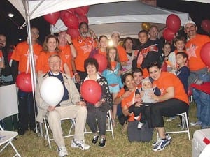 Members of the Assurant team gather at the Light The Night Walk for the Leukemia and Lymphoma Society.