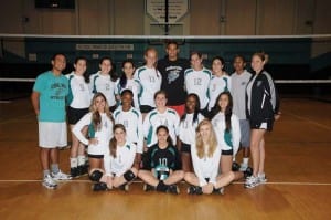 Pictured are members of the Coral Reef High School Barracudas. They are (front row l-r) Captain Daniela Leal, Danielle DeSouza, Trina Malone; (middle row l-r) Paulina Persson, Janel Kemp, Ashley Amoedo, Jasmin Hodge, Kristine Rios; (back row l-r) manager Oscar Rouco, Raquel Alespeitti, Andrea Alespeitti, Katrina Gonzalez, Erika Hyman, manager Malik Audain, Baylee Waterman, Adara Anselmo, manager Greg Deverson and head coach Yasmin Ortiz.