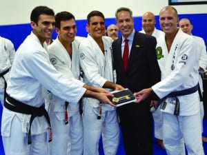 City of North Miami Beach presents the Key to the City to Valente Brothers Jiu-Jit-Su