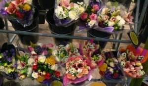 Fresh flowers are available for professional or DIY arrangements.