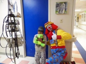 Tadpole the Clown with Carlitos.