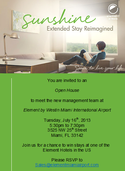 Open House at Element by Westin Miami International Airport