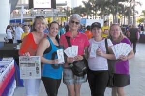 Coral Gables Woman’s Club members supporting Diabetes Walk included (l-r) Gloria Burns, Jessie Francisco, Carol Rosenau, Lauren Chiara, Kate Swain.