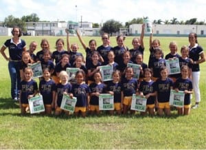 Palmetto Elementary cheerleaders are ready to go! Pictured are the girls on this year’s Palmetto Elementary School cheerleading team. They are (front row l-r) Dylan Shapiro, Saloua Bourrian, Brooke Young, Celina Hall, Mikayla Ashe, Samantha Mejia, Alexa Flores, Grace Weinbach, Marissa Bejar, Isabella Martin; (middle row l-r) Sophia Nicolini, Haley Gassenheimer, Jamie Loeb, Isabella Exposito, Luna Karshis, Morgan Lam, Katherine Cruz-Alvarez, Isabella Martin, Sofia Raposo, Ruby Friedman; (back row lr) Coach Jenna Juan, Juliana Guerrero, Jada Palomino, Isabella Varela, Kyla Finkle, Antonella Paz, Jessica Hinchey, Alex Nelson, Alexis Lopez, Jade Pita, Alexia Guerrero and Coach Kimberly McWilliams. Not pictured is Savannah Sarafoglu. Congratulations, girls!