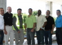 Phase II key players are (l-r) Robert Behar, architect, Behar Font & Partners; Michael Brown, vice president of construction, Gables Residential; Lewis Bowyer, superintendant, Facchina Construction of Florida; Modesto “Mo” Millo, construction project manager, Facchina Construction of Florida; Sheldon K. Powell, director of development, Gables Residential;
Manny Velar, vice president, MC Velar Construction, and Gil Rodriguez, project manager, Gables Residential.