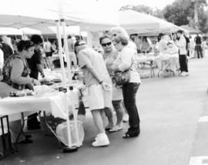 Tented booths offer tantalizing tour for goodies.