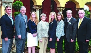 Pictured (l-r) are executive board members Miami-Dade County Parks, Recreation and Open Spaces director Jack Kardys; incoming president Dave A. Marley Jr.; treasurer Vicki Simmons-Hinz; vice president Buff March-Bye; secretary Liede DeValdivielso; Deering Estate Foundation executive director Mary Pettit; past president Eric Haas, and director Deering Estate at Cutler William N. Irvine.