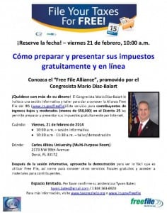 IRS Free File save the date-Rep Diaz-Balart 022114 FINAL SPANISH