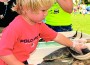 Youngster checking out fish