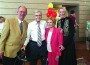 Pinecrest Mayor Cindy Lerner (left) is pictured with Hank Langston (center) and Phill Lyons at Hank’s third surprise birthday party of the weekend at Plymouth Church’s Pilgrimage House.