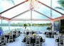 Staff member sets up for an event at Royal Palm Island.