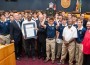 Commissioner Souto joined Mayor Carlos Gimenez and the Board of County Commissioners in honoring the Christopher Columbus High School soccer team and its coach for their state championship win.
(Photo by Armando Rodriguez / Miami-Dade County photographer)