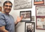 Memorabilia, historic clips cover doctor’s office walls