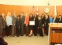 GFOA Award - Left to right: Mayor Norman S. Edelcup, Commissioners Jennifer Levin and George “Bud” Scholl, NSE SIB K-8 Student Council President Timothy Bryd, Purchasing Agent Andrew Rozwadowski, Executive Assistant to City Manager Cheryl Williams, Finance Director Audra Curts-Whann, Assistant Finance Director Tiffany Neely-Jean, Senior Accountant Joe Glendale, Accounting Technician Elena Pavlova, Accounting Technician Janet Diaz-Rego, Cultural & Community Services Director Susan Simpson, Vice Mayor Isaac Aelion, Commissioner Jeanette Gatto.