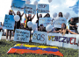 Estudiantes se unen a la marcha.