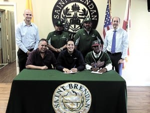 St. Brendan student athletes sign college letters of intent