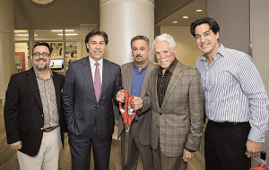 Pictured (l-r) are Opera Tower director of sales George Fraguio, Fortune International president Edgardo Defortuna, Florida East Coast Realty director of marketing Luis Espinosa, Florida East Coast Realty president Tibor Hollo, and Fortune International vice president of Sales Andres Asion.