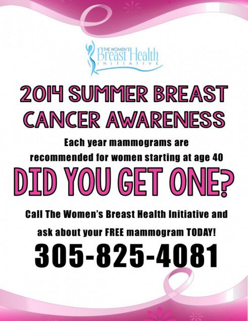 2014 Summer Breast Cancer Awareness Program