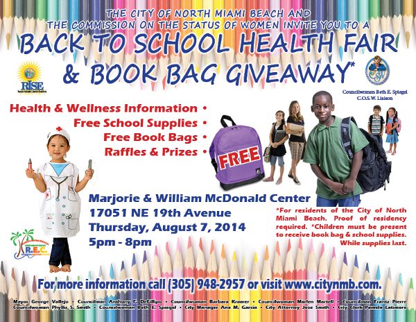 Book Bag Give Away Flyer