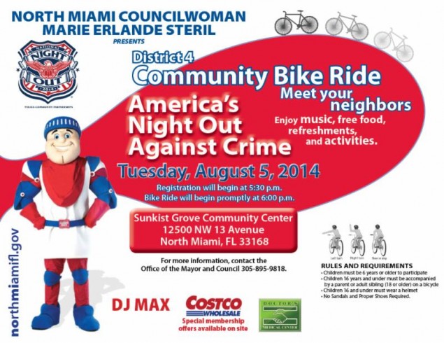 Councilwoman Marie Steril Community Bike Ride Flyer