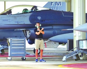 NASCAR driver learns skills to launch F-16 at HARB