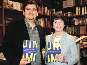 Pictured are Marcella Rosen, president and founder of Untold News, publisher of El Pequeño Dínamo, (right) and Manny Ruiz, chair and founder, Hispanicize companies.