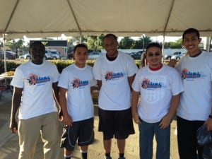 Homestead Job Corps Center student Shavaris Gosa was one of many volunteers at Neighborhood Housing Services of South Florida’s “Rock the Block” event to beautify the North Andrews Gardens community.  