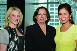 Pictured (l-r) are event chair Yury Rossi, Jackson Health Foundation Board chair Silvia Rios-Fortun, and event chair Nina Miguel.