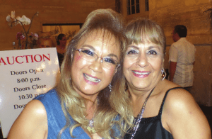 CGWC members Enid Miguez (left) and Ruth Martinez are pictured at Coral Gables Woman’s Club Casino Night fundraiser.