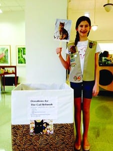 Village Girl Scout heads up drive to help Cat Network